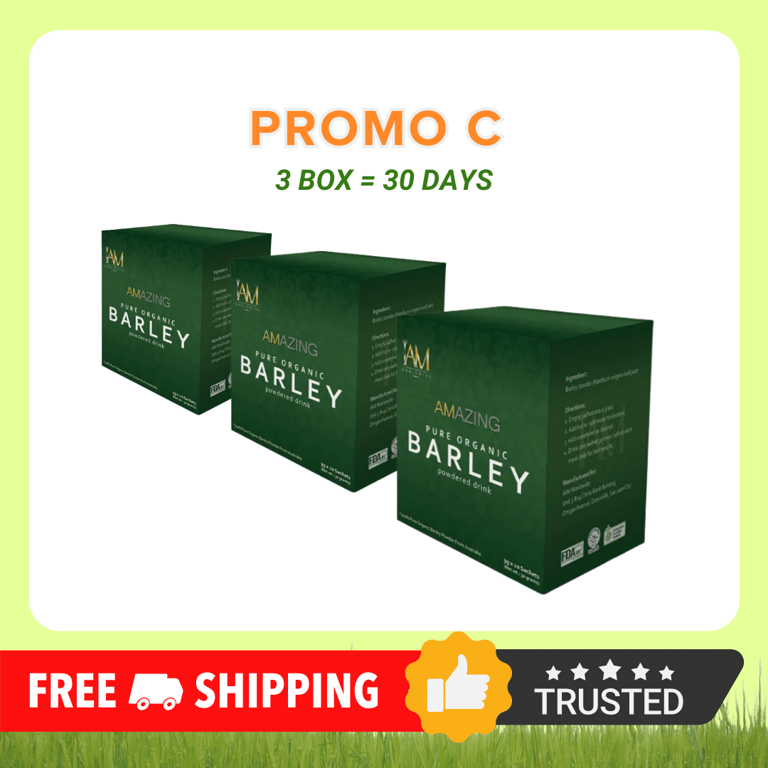 Buy 3 Box for 30 Days Supply of Amazing Barley + FREE SHIPPING!